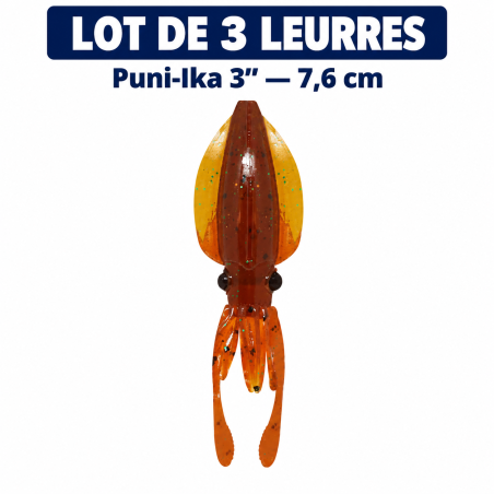 Puni-Ika 3 pouces — UV Brown Squash — Lot de 3. Visuel fourni par le propriétaire de CAUDALE.