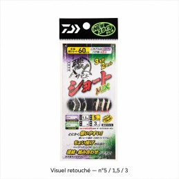 Daiwa Short Mix n°5 — emballage retouché à la demande du propriétaire : hameçons 5, empiles 1,5, corps 3