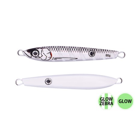 Neko Metal — Silver Glow Zebra 032 — illustration du coloris sur 80 g ; produit vendu : 100 g
