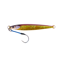 Jackall BamBluz Jig Short — Red & Gold Magma Wave Holo — illustration fabricant du coloris ; proportions selon poids