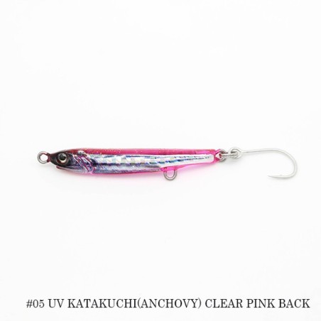 Little Jack Amezaiku JP — 35 mm — 1 g — 05 UV KATAKUCHI (ANCHOVY) CLEAR PINK BACK