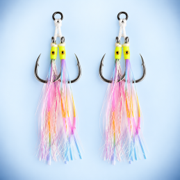 Assist hooks Luminous 1 — contenu du paquet : 2 montages doubles, soit 4 hameçons
