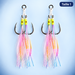 Taille 1 — paquet de 2 montages doubles Luminous, soit 4 hameçons