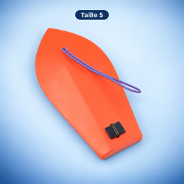 Planchette plongeante orange type K — taille 5 — vue générale retouchée, produit à l’unité