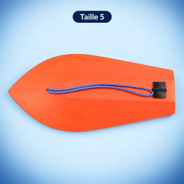 Planchette plongeante type K taille 5 — vue de dessus avec cordon et plaque noire