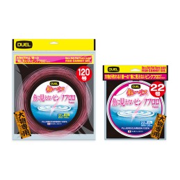 DUEL Pink Fluorocarbon : gamme n° 120 et 22 illustrée ; version vendue H4503-SP n° 100, 50 m, 250 lb (113,4 kg)
