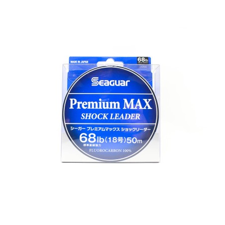 Seaguar Premium MAX Shock Leader — conditionnement 68 lb (30,8 kg), n° 18, diamètre 0,700 mm, 50 m