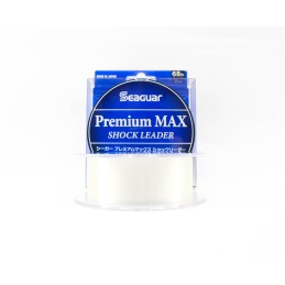 Seaguar Premium MAX Shock Leader — détail du fil Clear sur bobine, 68 lb (30,8 kg), n° 18, 50 m