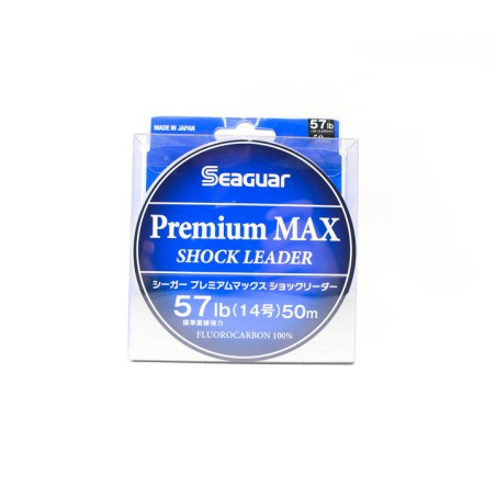 Seaguar Premium MAX Shock Leader : conditionnement 57 lb (25,9 kg), n° 14, 50 m