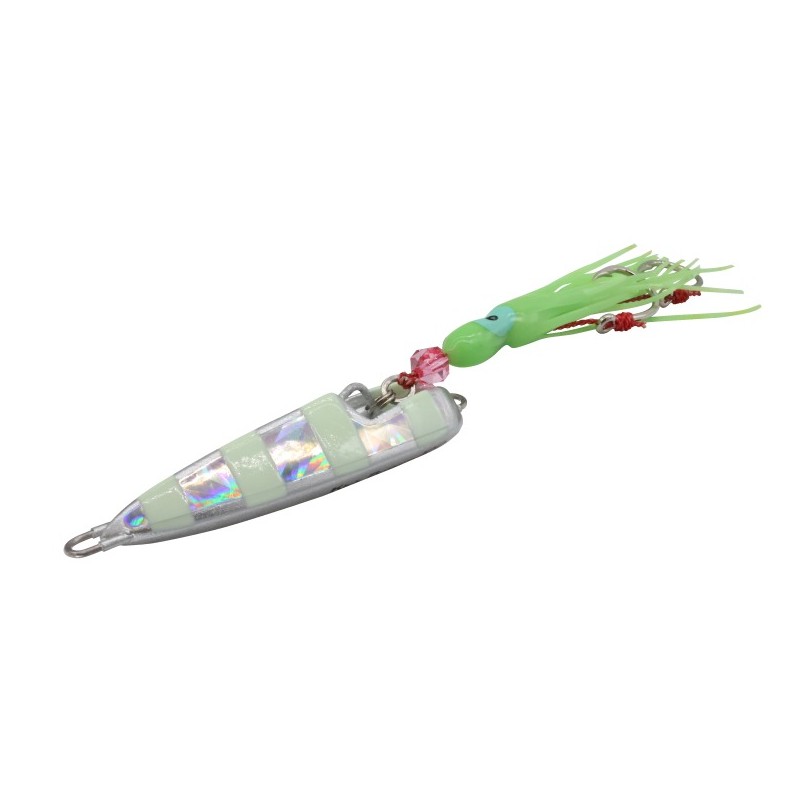 Hayabusa Jack Eye Kick Bottom Power Hook 150 g – coloris n° 5 Silver Zebra Glow