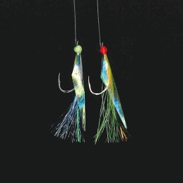 Hayabusa HA280 kit jigging sabiki 20 g – 2 hameçons – bleu/rose – leurres