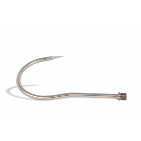 Crochet de gaffe inox à vis M20 Amiaud Pêche – Ø 12 mm, L. 220 mm, ouverture 120 mm