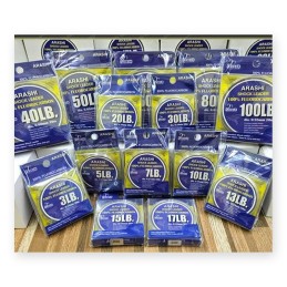 Arashi fluorocarbone 100 % Tonnam – 50 lb (22,7 kg) – Ø 0,68 mm – 20 m