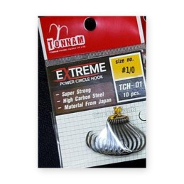 Hameçon circle Tonnam Extreme TCH-01 – n° 1/0 – sachet de 10