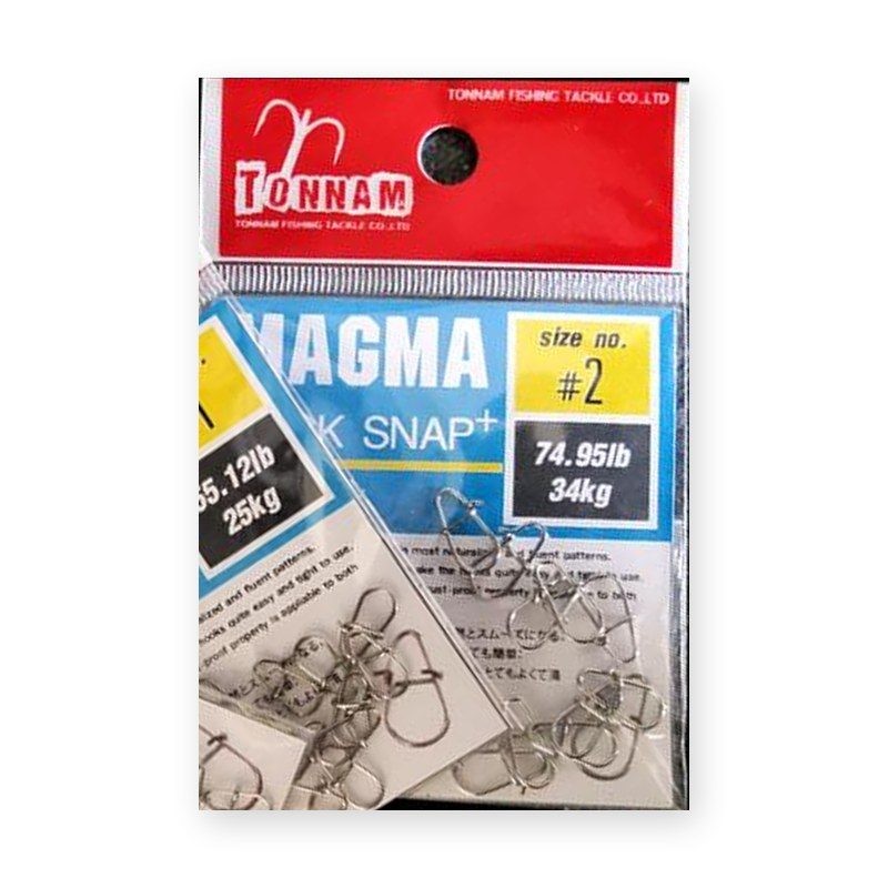 Agrafe Magma Quick Snap Plus Tonnam – n° 2 – 75 lb (34 kg) – sachet de 20