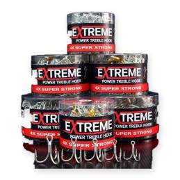 Hameçon triple Tonnam Extreme 4X Super Strong – n° 4 – lot de 5