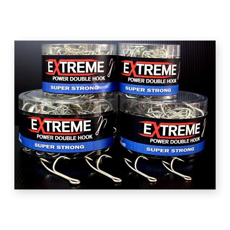 Hameçon double Tonnam Extreme 4X Super Strong – n° 2/0 – lot de 5