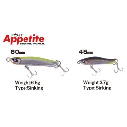Leurre Xesta Appetite 60S – 60 mm – 6,5 g – coloris PG006.PHSL (Pink Head Yakōchū)