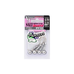 Tête plombée Decoy SV-62 Salt Special Heavy 7 g (1/4 oz) – hameçon n° 4/0 – sachet de 4