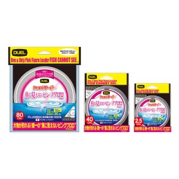 Shock leader fluorocarbone Duel Pink Fluoro 50 m – 30 lb (13 kg) – n° 8