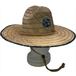 Chapeau de paille Kohinata Gyogyo Straw Hat – motif Gyoei (silhouettes de poissons)