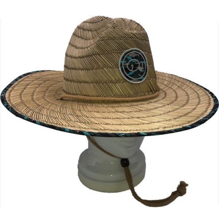 Chapeau de paille Kohinata Gyogyo Straw Hat – motif Gyoei (silhouettes de poissons)