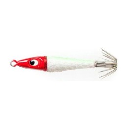 Leurre à calamar Progre Matsuri Baby Metal 18 g – coloris KG Kurenai Glow
