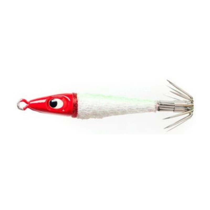 Leurre à calamar Progre Matsuri Baby Metal 18 g – coloris KG Kurenai Glow