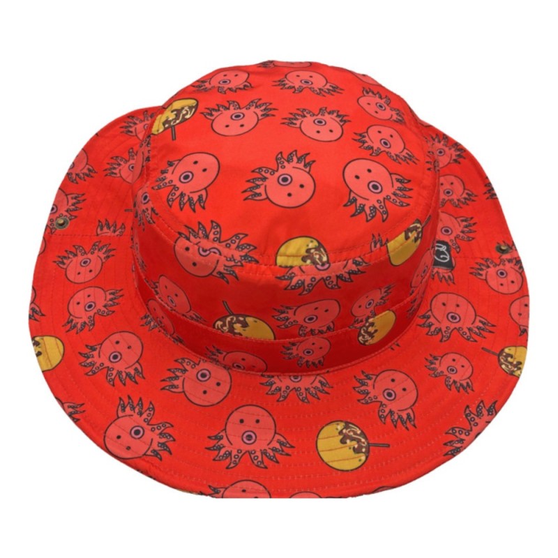 Chapeau Kohinata Gyogyo Hat – motif Tako (poulpe), rouge