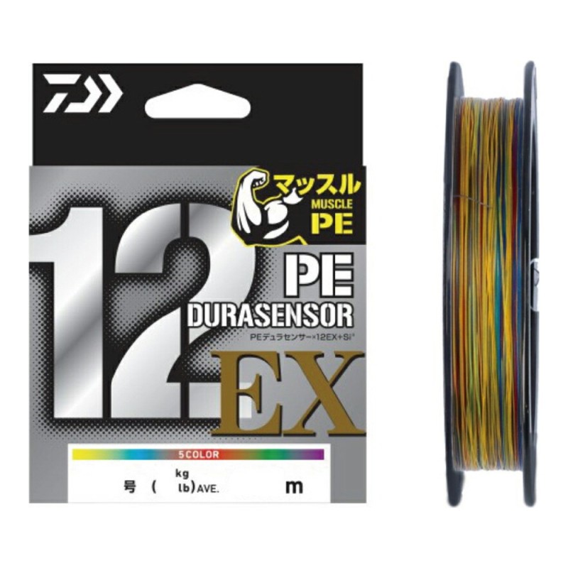 Tresse PE Daiwa UVF PE Dura Sensor ×12 EX+Si3 400 m 5 couleurs – n° 5 (88 lb)