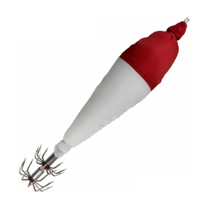 Turlutte à calmar diamant WAKI Squid Jig Red White body 25 cm – Strong type