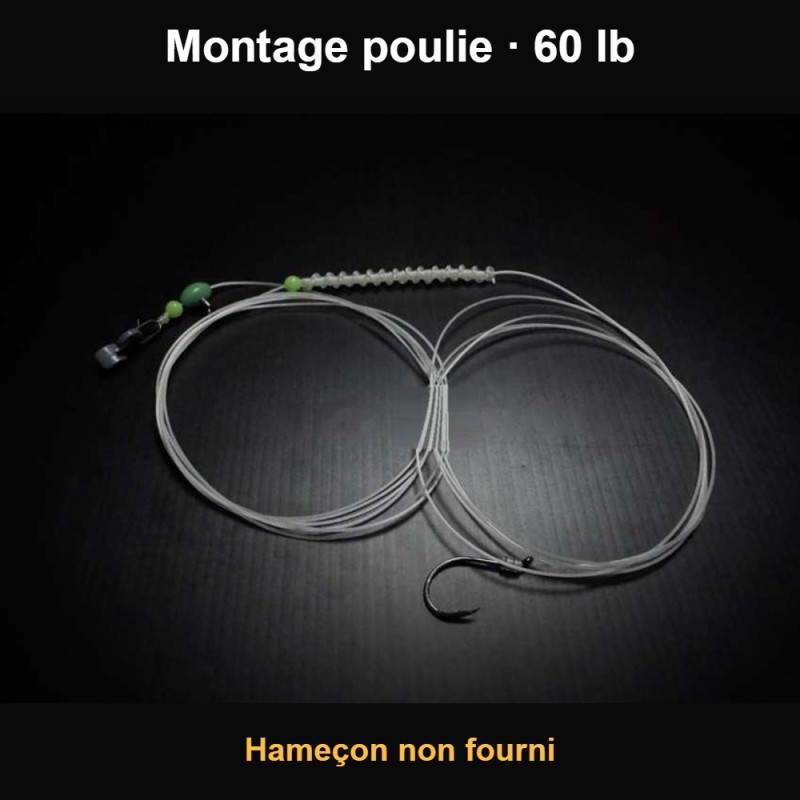 Bas de ligne surfcasting Sikk Rigg Basic Twisted Spiral Pulley 60 lb (hameçon non fourni)