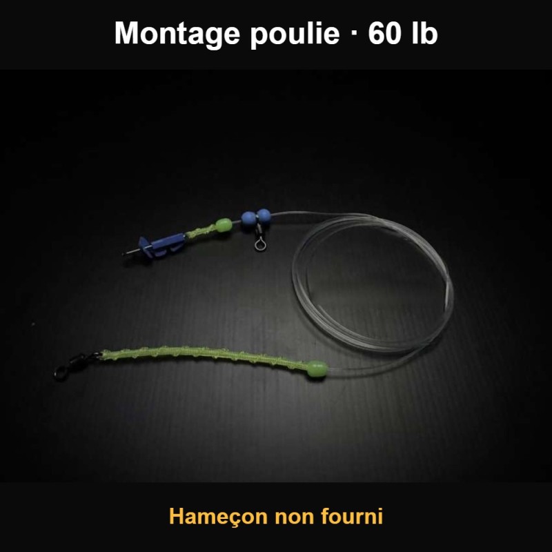 Bas de ligne surfcasting Sikk Rigg Enhanced Twisted Spiral Pulley 60 lb (hameçon non fourni)