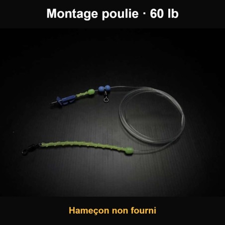 Bas de ligne surfcasting Sikk Rigg Enhanced Twisted Spiral Pulley 60 lb (hameçon non fourni)