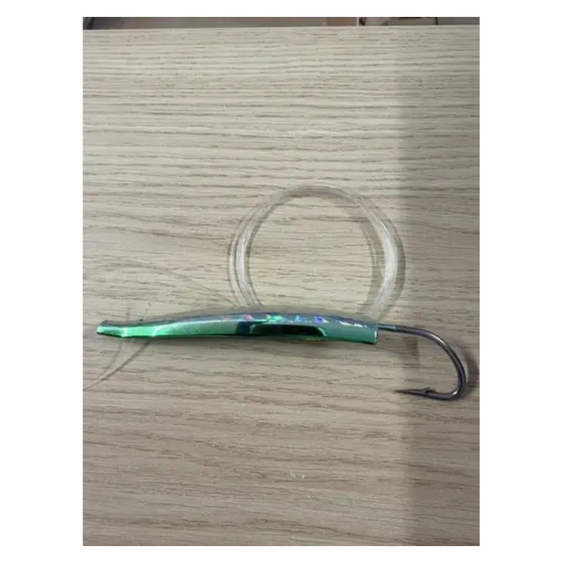 Leurre de traîne WAKI Yumizuno S Flash 11 cm monté – Vert / argent