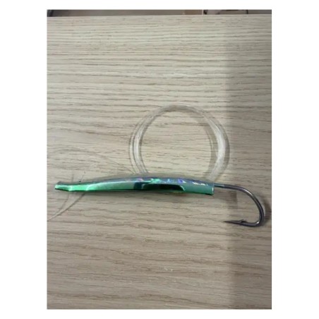 Leurre de traîne WAKI Yumizuno S Flash 11 cm monté – Vert / argent