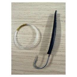 Leurre de traîne WAKI Yumizuno S Flash 11 cm monté – Noir / argent