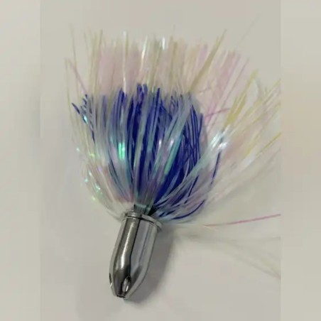Leurre de traîne à jupe tête bullet – Bleu nacré