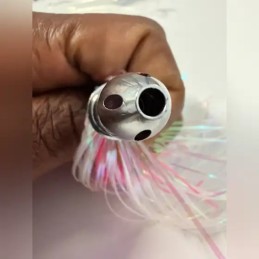 Leurre de traîne à jupe tête bullet – Rose nacré