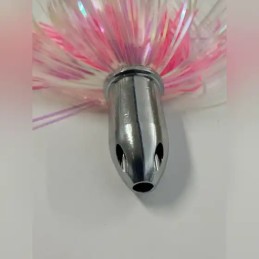 Leurre de traîne à jupe tête bullet – Rose nacré